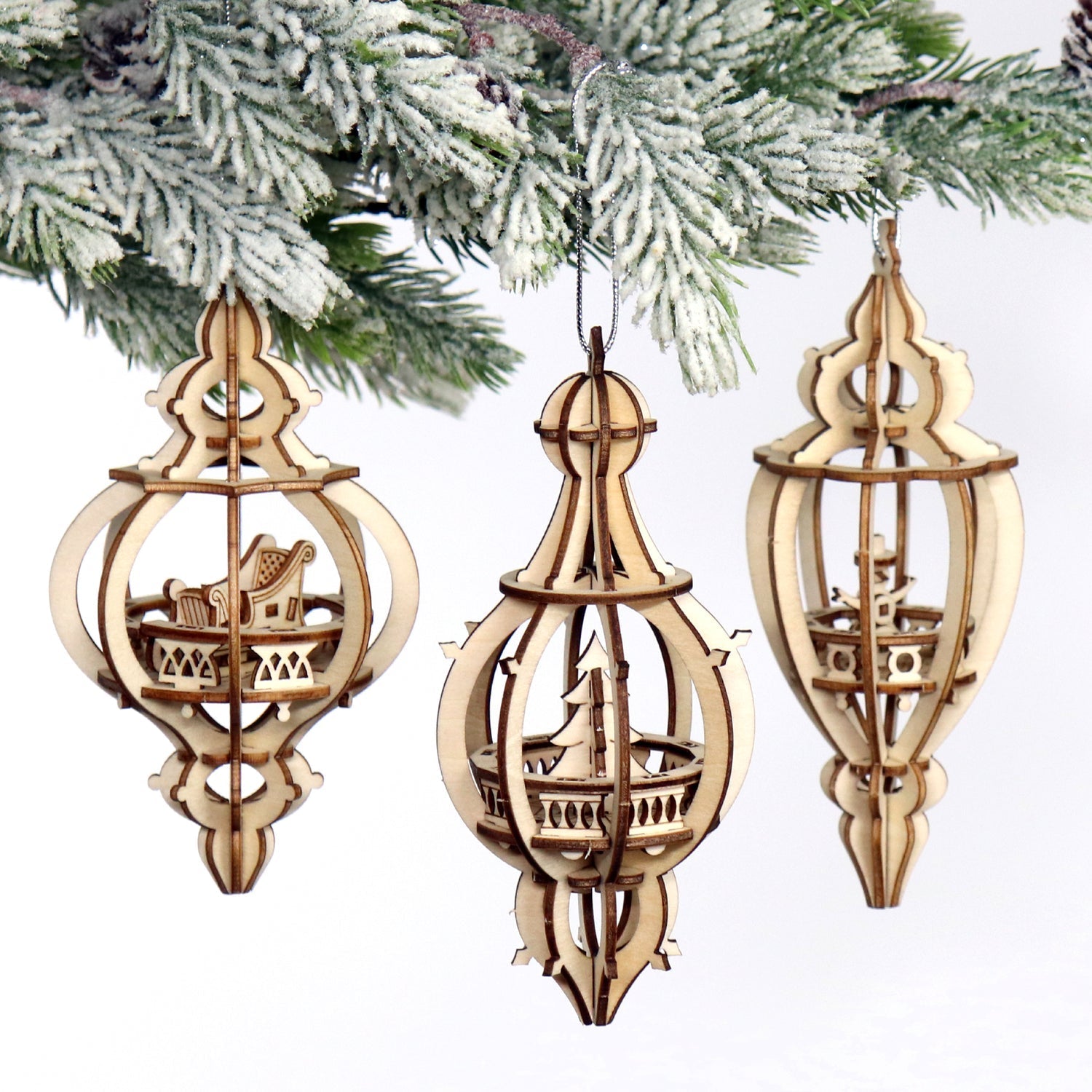 Tiny Treehouses – Christmas Baubles “Happy Holidays” DIY Set (3 Pieces)