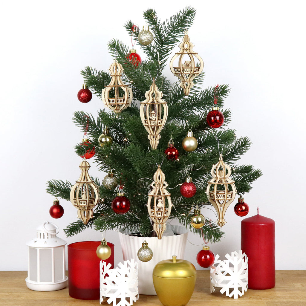 Tiny Treehouses – Christmas Baubles “Happy Holidays” DIY Set (3 Pieces)