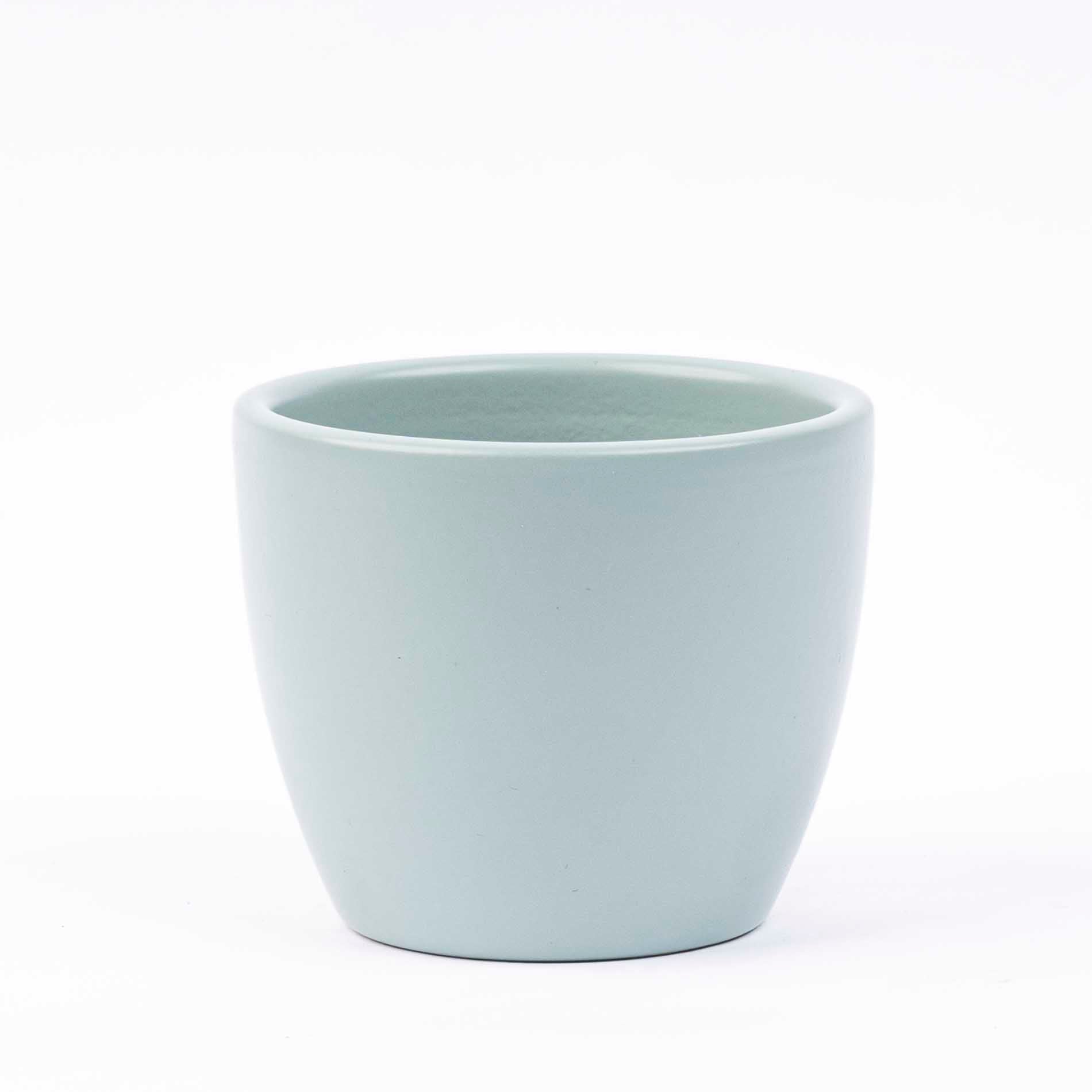Boule Urban Green Matte Ceramic Plant Pot – Minimalist Indoor Planter