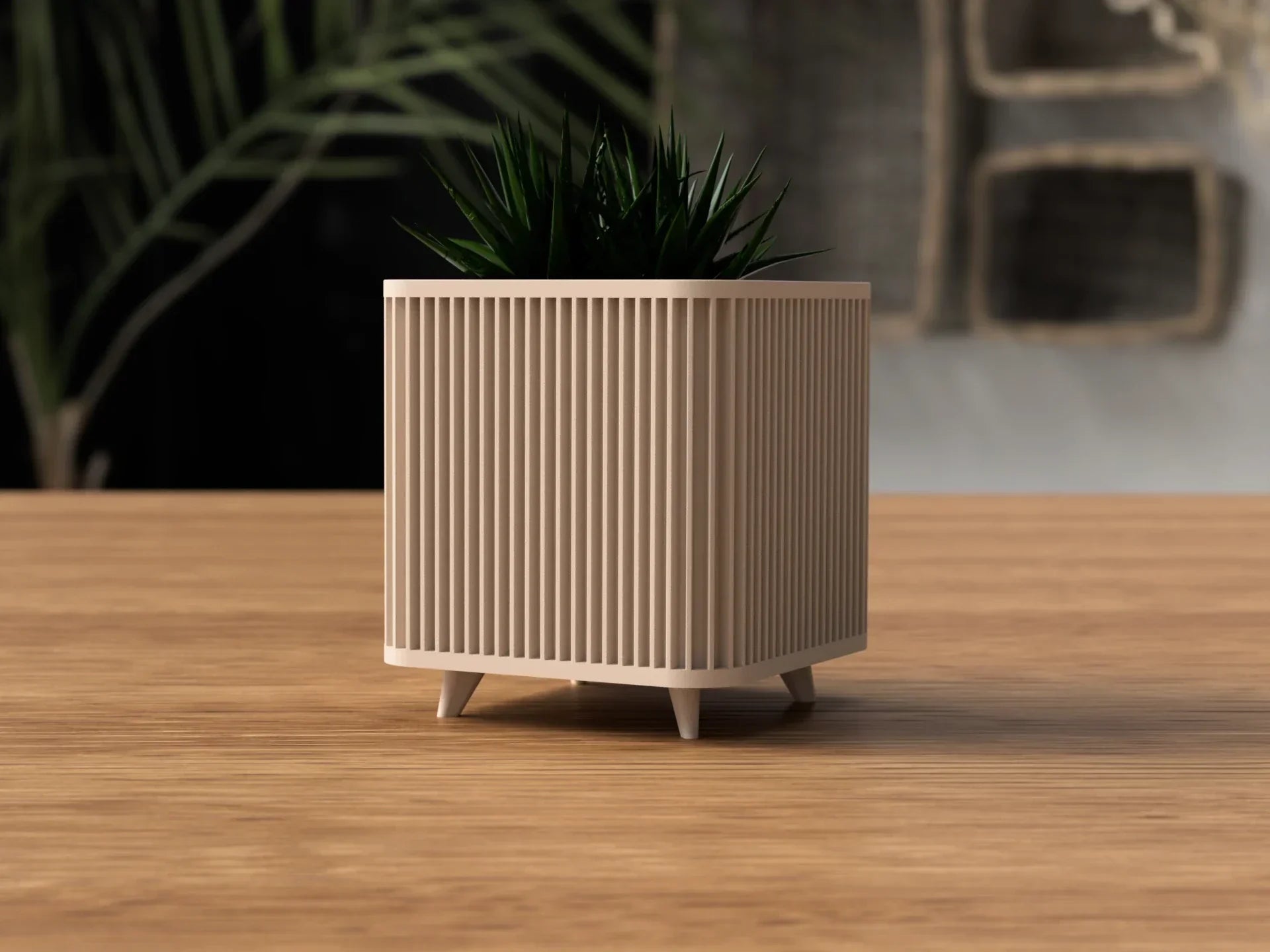 Shikaku Japandi Plant Pot – Modern Square Indoor Planter