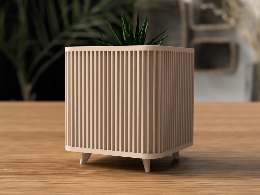 Shikaku Japandi Plant Pot – Modern Square Indoor Planter