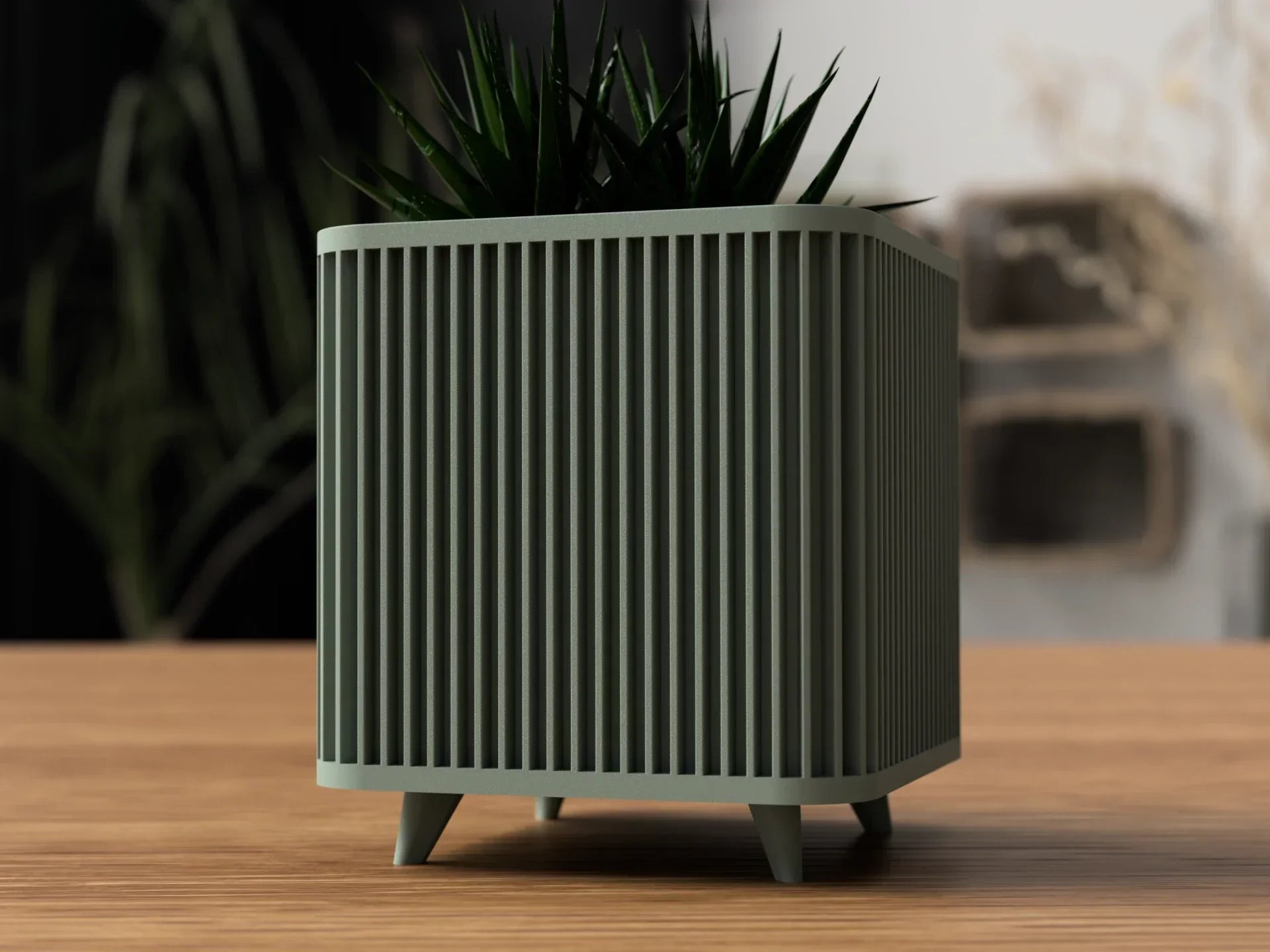 Shikaku Japandi Plant Pot – Modern Square Indoor Planter
