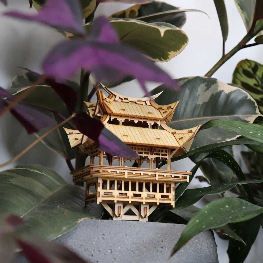 Tiny Treehouses – Temple Of Gratitude DIY Model Kit with LED Lights