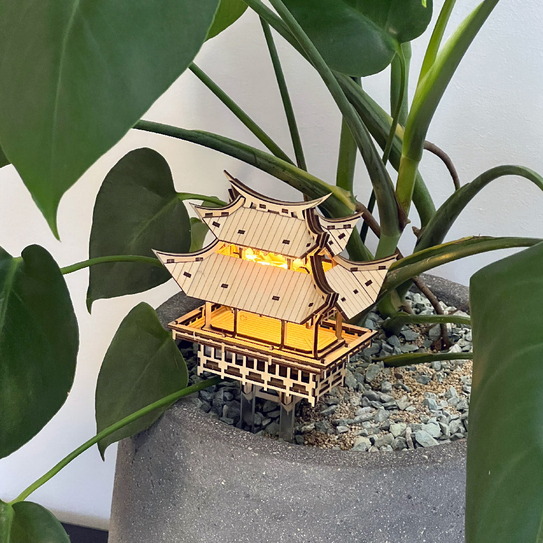 Tiny Treehouses – Temple Of Gratitude DIY Model Kit with LED Lights