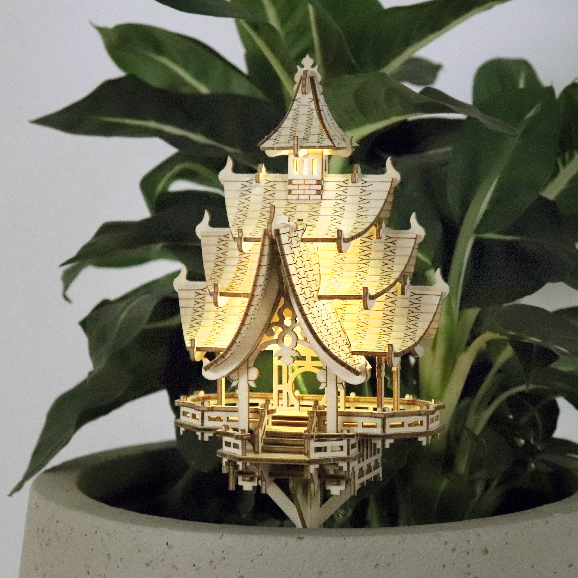 Tiny Treehouses – Temple Of Joy DIY Model Kit with LED Lights