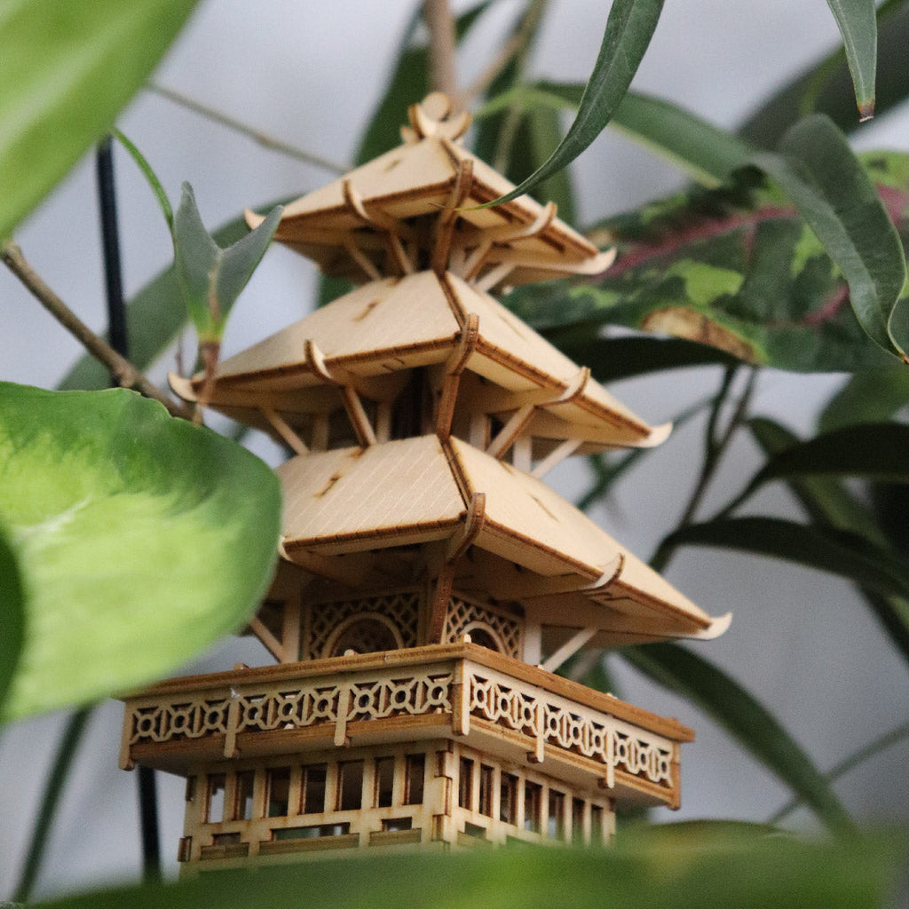 Tiny Treehouses – Temple Of Serenity DIY Model Kit with LED Lights