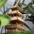 Tiny Treehouses – Temple Of Serenity DIY Model Kit with LED Lights