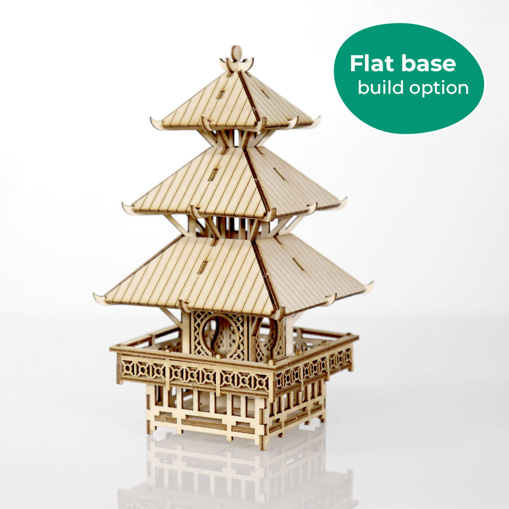 Tiny Treehouses – Temple Of Serenity DIY Model Kit with LED Lights