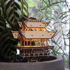 Tiny Treehouses – Temple Of Gratitude DIY Model Kit with LED Lights