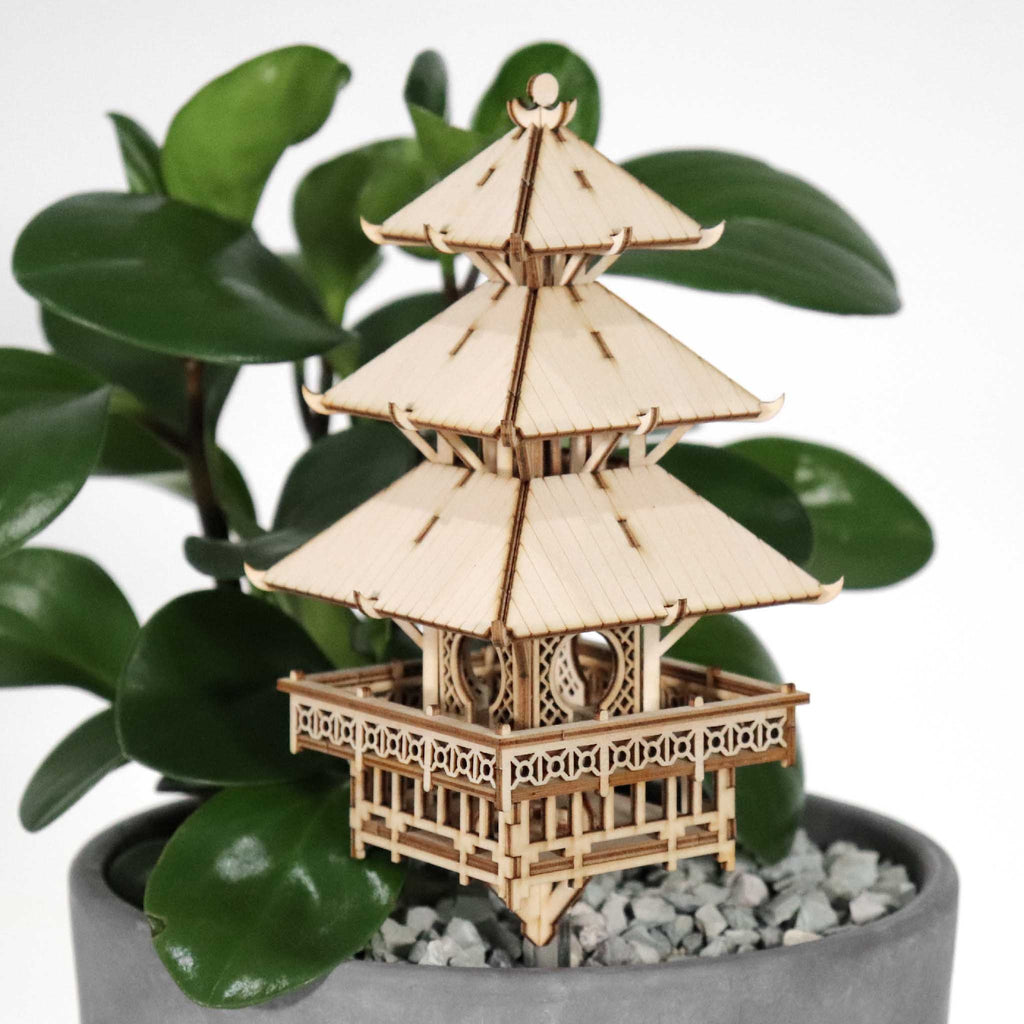 Tiny Treehouses – Temple Of Serenity DIY Model Kit with LED Lights