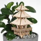 Tiny Treehouses – Temple Of Serenity DIY Model Kit with LED Lights