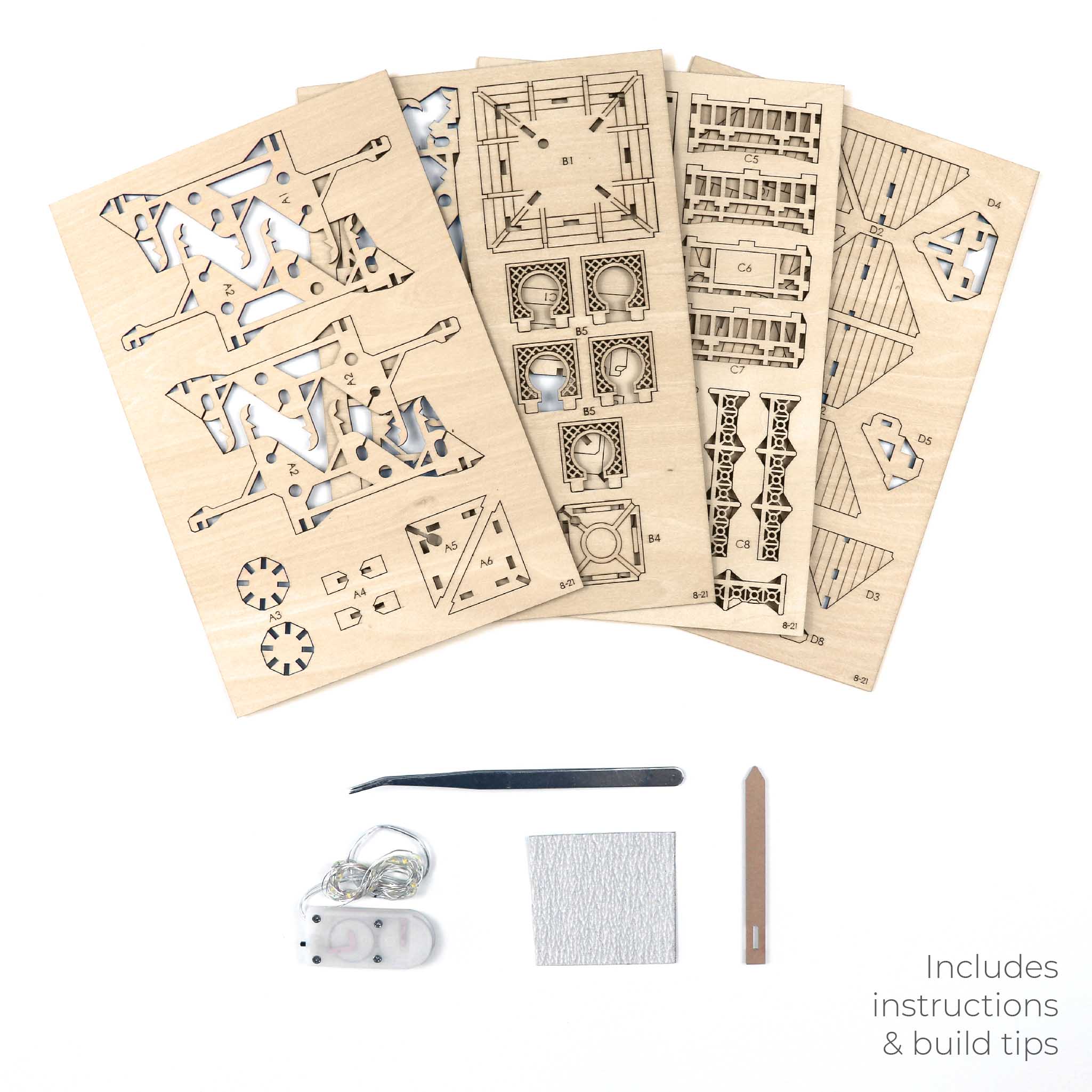 Tiny Treehouses – Temple Of Serenity DIY Model Kit with LED Lights