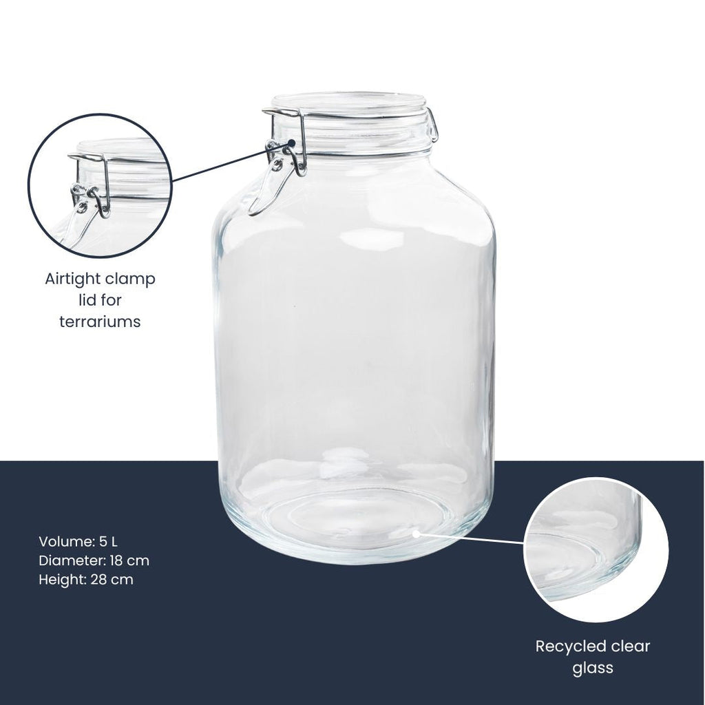 Terrarium bottle ‘Fido' - Closed weck jar - Ø 18 cm ↑ 28 cm