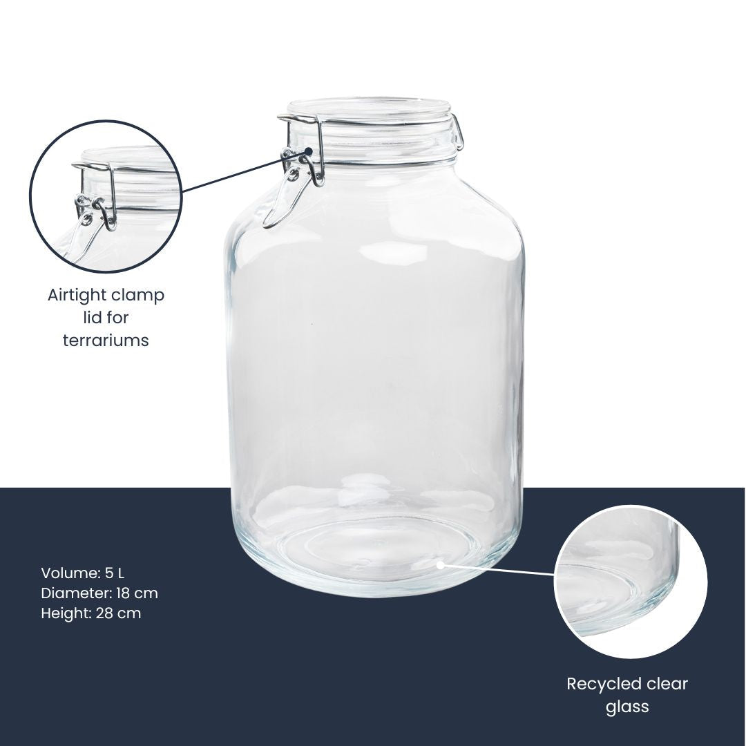 Terrarium bottle ‘Fido' - Closed weck jar - Ø 18 cm ↑ 28 cm