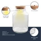 Terrarium bottle 'Milky' with LED-lighting - Closed terrarium Ø 21 cm ↑ 30 cm