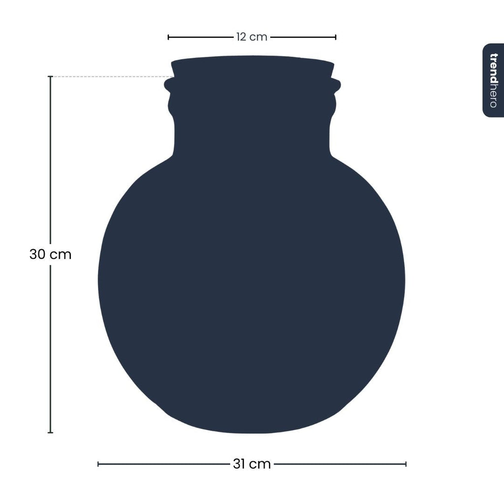 Terrarium bottle 'Bolder Bob' - Incl. (LED) cork - Closed terrarium Ø 30 cm ↑ 31 cm
