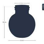 Terrarium bottle 'Bolder Bob' - Incl. (LED) cork - Closed terrarium Ø 30 cm ↑ 31 cm