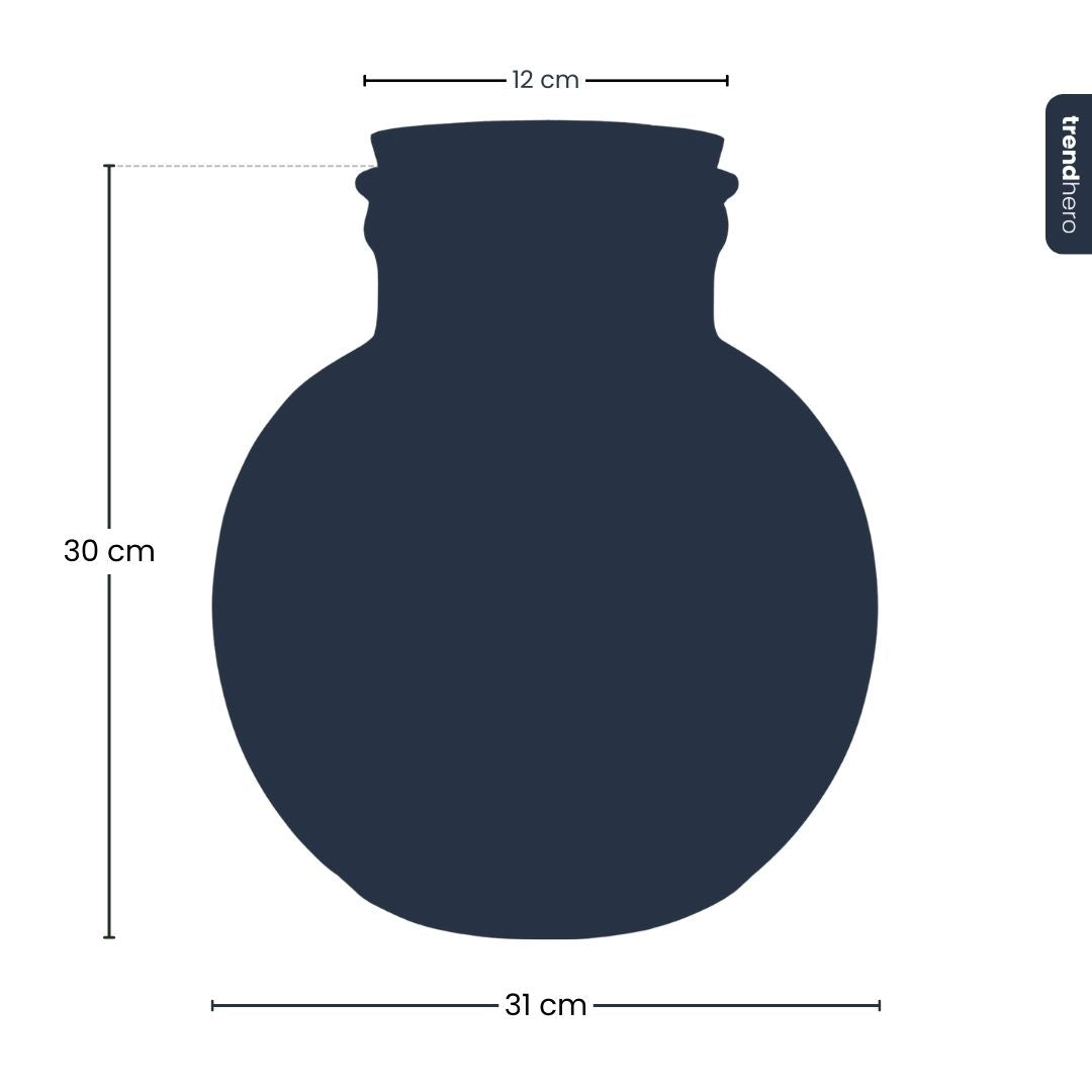 Terrarium bottle 'Bolder Bob' - Incl. (LED) cork - Closed terrarium Ø 30 cm ↑ 31 cm
