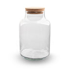 Terrarium bottle 'Milky' with LED-lighting - Closed terrarium Ø 21 cm ↑ 30 cm