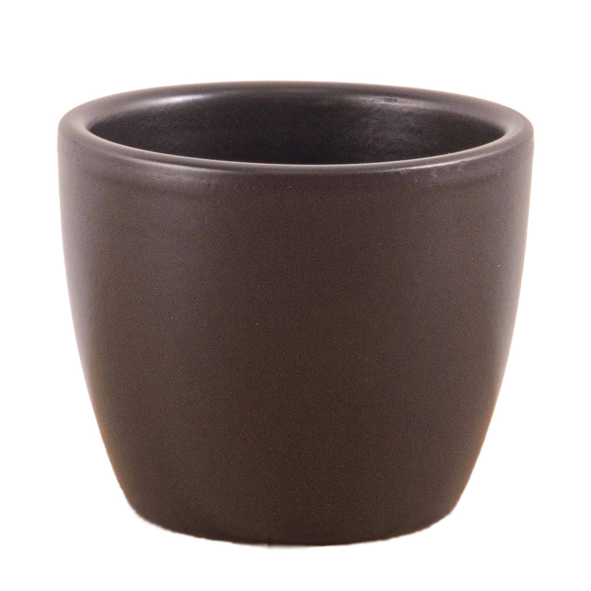 Anthracite Matte Plant Pot 7 cm – Modern Ceramic Indoor Planter
