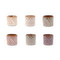 Set of 6 Ceramic Mini Plant Pots (Madrid) – Decorative Indoor Planters