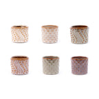 Set of 6 Ceramic Mini Plant Pots (Madrid) – Decorative Indoor Planters