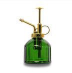 Plant Mister Green Glass 250 ml – Glass Plant Sprayer with Golden Pump