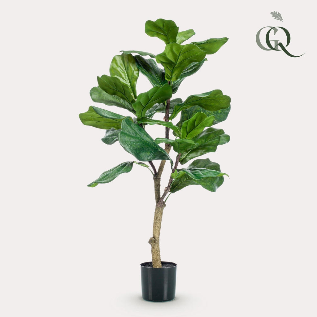 Artificial Ficus Lyrata (Tobacco Plant / Fiddle Leaf Fig) - 90cm